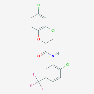 N-[2-chloro-5-(trifluoromethyl)phenyl]-2-(2,4-dichlorophenoxy)propanamide