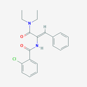 molecular formula C20H21ClN2O2 B4951903 2-chloro-N-[(Z)-3-(diethylamino)-3-oxo-1-phenylprop-1-en-2-yl]benzamide 