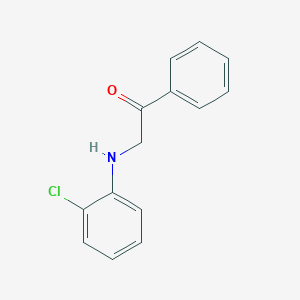 molecular formula C14H12ClNO B495191 2-(2-Chloroanilino)-1-phenylethanone 