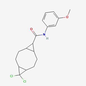 molecular formula C18H21Cl2NO2 B4951915 10,10-dichloro-N-(3-methoxyphenyl)tricyclo[7.1.0.0~4,6~]decane-5-carboxamide CAS No. 6078-48-4