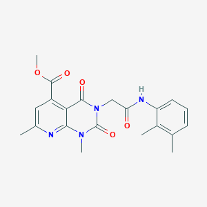 molecular formula C21H22N4O5 B4951932 METHYL 3-{[(2,3-DIMETHYLPHENYL)CARBAMOYL]METHYL}-1,7-DIMETHYL-2,4-DIOXO-1H,2H,3H,4H-PYRIDO[2,3-D]PYRIMIDINE-5-CARBOXYLATE 