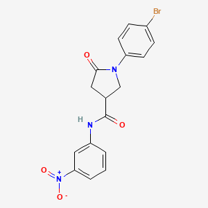 1-(4-bromophenyl)-N-(3-nitrophenyl)-5-oxo-3-pyrrolidinecarboxamide