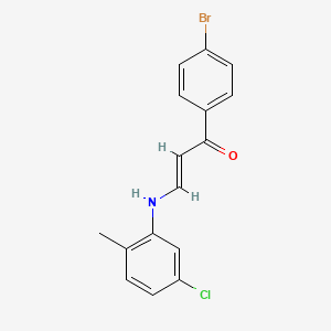 1-(4-bromophenyl)-3-[(5-chloro-2-methylphenyl)amino]-2-propen-1-one