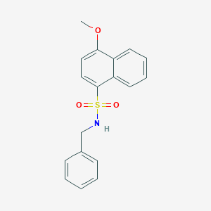molecular formula C18H17NO3S B495196 N-benzyl-4-methoxynaphthalene-1-sulfonamide CAS No. 446308-80-1