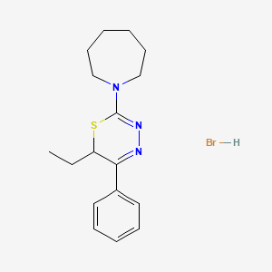 1-(6-ethyl-5-phenyl-6H-1,3,4-thiadiazin-2-yl)azepane hydrobromide