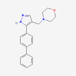 4-[[5-(4-phenylphenyl)-1H-pyrazol-4-yl]methyl]morpholine