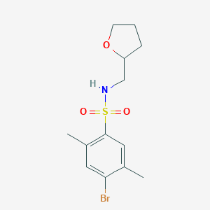 molecular formula C13H18BrNO3S B495199 4-bromo-2,5-dimethyl-N-(oxolan-2-ylmethyl)benzenesulfonamide CAS No. 459175-91-8