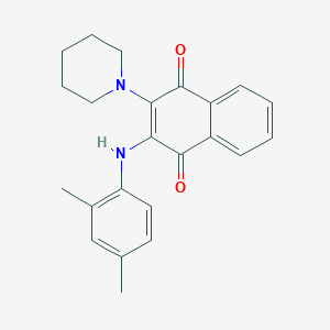 2-[(2,4-Dimethylphenyl)amino]-3-(piperidin-1-YL)-1,4-dihydronaphthalene-1,4-dione