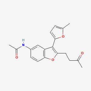 molecular formula C19H19NO4 B4951995 N-[3-(5-methyl-2-furyl)-2-(3-oxobutyl)-1-benzofuran-5-yl]acetamide 