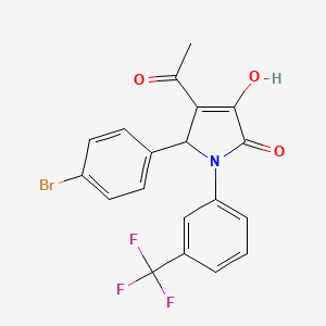 4-acetyl-5-(4-bromophenyl)-3-hydroxy-1-[3-(trifluoromethyl)phenyl]-1,5-dihydro-2H-pyrrol-2-one