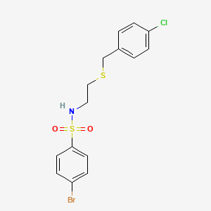 4-bromo-N-{2-[(4-chlorobenzyl)thio]ethyl}benzenesulfonamide