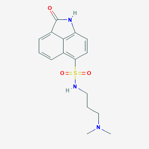 molecular formula C16H19N3O3S B495202 N-[3-(dimethylamino)propyl]-2-oxo-1,2-dihydrobenzo[cd]indole-6-sulfonamide 