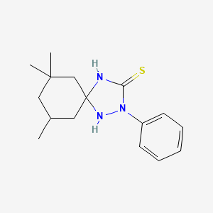 7,7,9-trimethyl-2-phenyl-1,2,4-triazaspiro[4.5]decane-3-thione