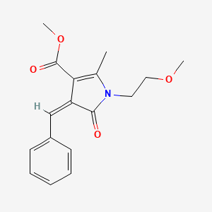 methyl 4-benzylidene-1-(2-methoxyethyl)-2-methyl-5-oxo-4,5-dihydro-1H-pyrrole-3-carboxylate