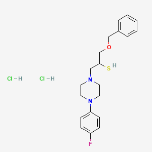 1-(benzyloxy)-3-[4-(4-fluorophenyl)-1-piperazinyl]-2-propanethiol dihydrochloride