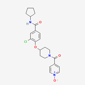 3-chloro-N-cyclopentyl-4-{[1-(1-oxidoisonicotinoyl)-4-piperidinyl]oxy}benzamide