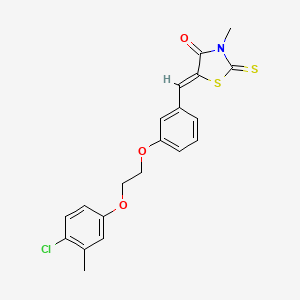 5-{3-[2-(4-chloro-3-methylphenoxy)ethoxy]benzylidene}-3-methyl-2-thioxo-1,3-thiazolidin-4-one