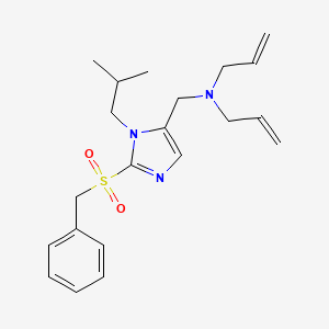 molecular formula C21H29N3O2S B4952100 N-allyl-N-{[2-(benzylsulfonyl)-1-isobutyl-1H-imidazol-5-yl]methyl}-2-propen-1-amine 