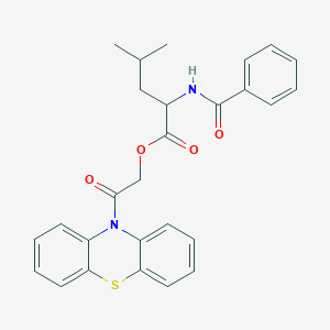 2-oxo-2-(10H-phenothiazin-10-yl)ethyl N-(phenylcarbonyl)leucinate