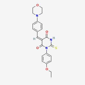 1-(4-ethoxyphenyl)-5-[4-(4-morpholinyl)benzylidene]-2-thioxodihydro-4,6(1H,5H)-pyrimidinedione