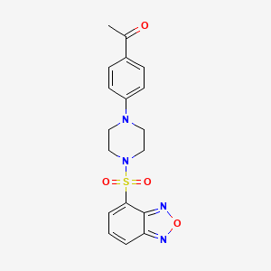 1-{4-[4-(2,1,3-benzoxadiazol-4-ylsulfonyl)-1-piperazinyl]phenyl}ethanone