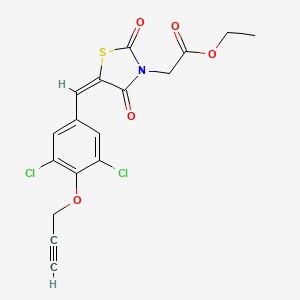 ethyl {5-[3,5-dichloro-4-(2-propyn-1-yloxy)benzylidene]-2,4-dioxo-1,3-thiazolidin-3-yl}acetate