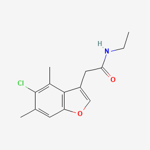 2-(5-chloro-4,6-dimethyl-1-benzofuran-3-yl)-N-ethylacetamide