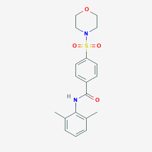 molecular formula C19H22N2O4S B495214 N-(2,6-dimethylphenyl)-4-(morpholin-4-ylsulfonyl)benzamide 