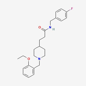 3-[1-(2-ethoxybenzyl)-4-piperidinyl]-N-(4-fluorobenzyl)propanamide