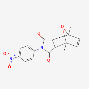 1,7-dimethyl-4-(4-nitrophenyl)-10-oxa-4-azatricyclo[5.2.1.0~2,6~]dec-8-ene-3,5-dione