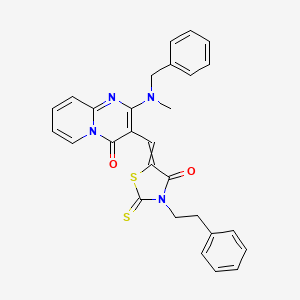 5-({2-[Benzyl(methyl)amino]-4-oxo-4H-pyrido[1,2-A]pyrimidin-3-YL}methylidene)-3-(2-phenylethyl)-2-sulfanylidene-1,3-thiazolidin-4-one