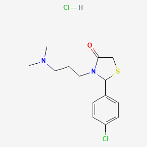 2-(4-chlorophenyl)-3-[3-(dimethylamino)propyl]-1,3-thiazolidin-4-one hydrochloride