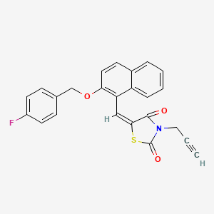 molecular formula C24H16FNO3S B4952260 5-({2-[(4-fluorobenzyl)oxy]-1-naphthyl}methylene)-3-(2-propyn-1-yl)-1,3-thiazolidine-2,4-dione 