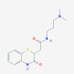 molecular formula C15H21N3O2S B495227 N-[3-(dimethylamino)propyl]-2-(3-oxo-3,4-dihydro-2H-1,4-benzothiazin-2-yl)acetamide 