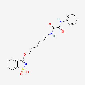 N-{6-[(1,1-dioxido-1,2-benzisothiazol-3-yl)oxy]hexyl}-N'-phenylethanediamide