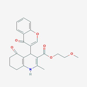 2-methoxyethyl 2-methyl-5-oxo-4-(4-oxo-4H-chromen-3-yl)-1,4,5,6,7,8-hexahydro-3-quinolinecarboxylate