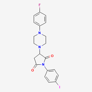 3-[4-(4-fluorophenyl)-1-piperazinyl]-1-(4-iodophenyl)-2,5-pyrrolidinedione