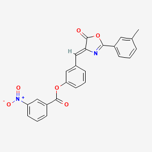 3-{[2-(3-methylphenyl)-5-oxo-1,3-oxazol-4(5H)-ylidene]methyl}phenyl 3-nitrobenzoate