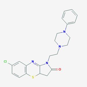 molecular formula C22H23ClN4OS B495231 7-chloro-1-[2-(4-phenyl-1-piperazinyl)ethyl]-3,3a-dihydropyrrolo[3,2-b][1,4]benzothiazin-2(1H)-one 