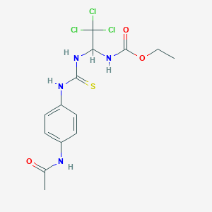 ethyl {1-[({[4-(acetylamino)phenyl]amino}carbonothioyl)amino]-2,2,2-trichloroethyl}carbamate