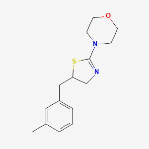 molecular formula C15H20N2OS B4952348 4-[5-(3-methylbenzyl)-4,5-dihydro-1,3-thiazol-2-yl]morpholine 