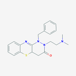 molecular formula C21H24N4OS B495235 1-benzyl-2-[2-(dimethylamino)ethyl]-1,2,4,4a-tetrahydro-3H-pyridazino[4,3-b][1,4]benzothiazin-3-one 
