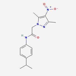 2-(3,5-dimethyl-4-nitro-1H-pyrazol-1-yl)-N-(4-isopropylphenyl)acetamide