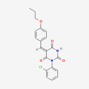 1-(2-chlorophenyl)-5-(4-propoxybenzylidene)-2,4,6(1H,3H,5H)-pyrimidinetrione