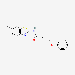 N-(6-methyl-1,3-benzothiazol-2-yl)-4-phenoxybutanamide