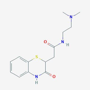 molecular formula C14H19N3O2S B495237 N-[2-(dimethylamino)ethyl]-2-(3-oxo-3,4-dihydro-2H-1,4-benzothiazin-2-yl)acetamide 