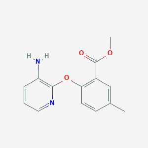 molecular formula C14H14N2O3 B495241 Methyl 2-[(3-amino-2-pyridinyl)oxy]-5-methylbenzoate 