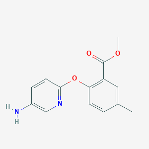 molecular formula C14H14N2O3 B495242 Methyl 2-[(5-amino-2-pyridinyl)oxy]-5-methylbenzoate 