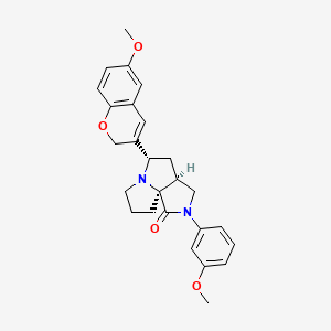 (3aS*,5S*,9aS*)-5-(6-methoxy-2H-chromen-3-yl)-2-(3-methoxyphenyl)hexahydro-7H-pyrrolo[3,4-g]pyrrolizin-1(2H)-one