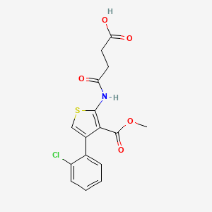 3-{[4-(2-CHLOROPHENYL)-3-(METHOXYCARBONYL)THIOPHEN-2-YL]CARBAMOYL}PROPANOIC ACID